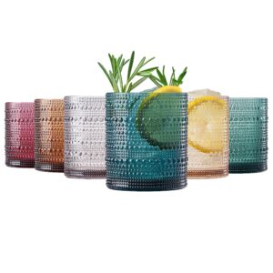Acrylic Unbreakable Hobnail Plastic Lowball Glass, Set of 6