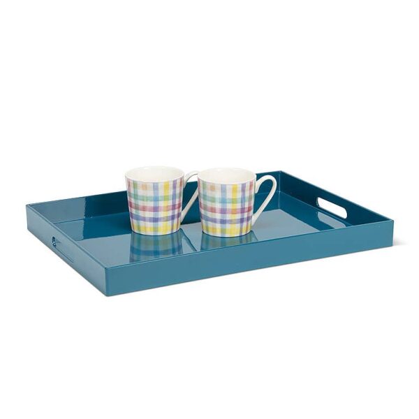 Glossy Rect Tray-Teal-14x19"L-1279 - Image 3