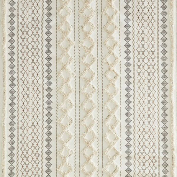 Aztec Chenille Tufted Shower Curtain, Ivory - Image 2