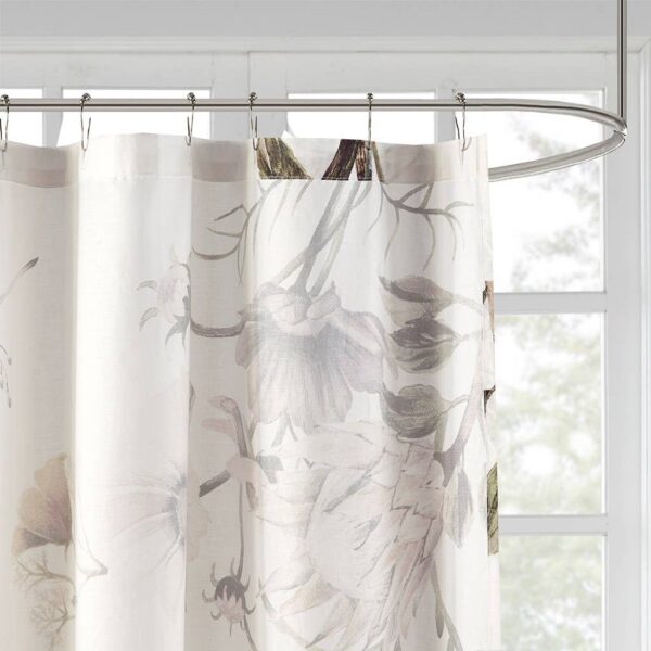 Blush Floral Shower Curtain - Image 4