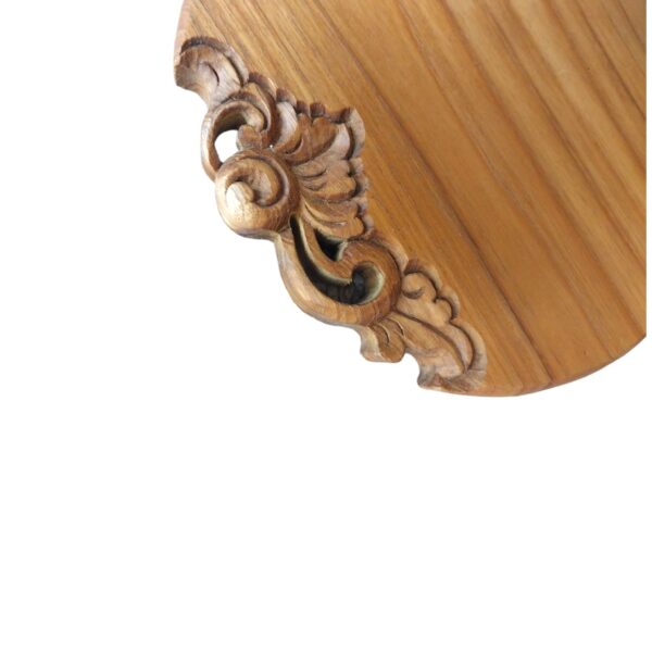 12" Round Teak Charcuterie Serving Board - Image 3