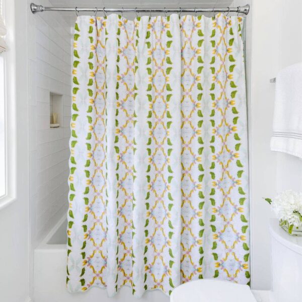 Dogwood Scalloped Shower Curtain - Image 3