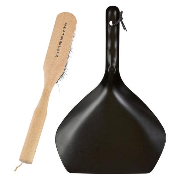 Metal + Wood Dust Pan Set - Sweep It Under The Rug - Image 4