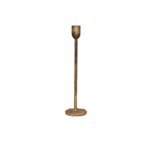 Candle Holder H 9" x Dia 2.25" Old Brass