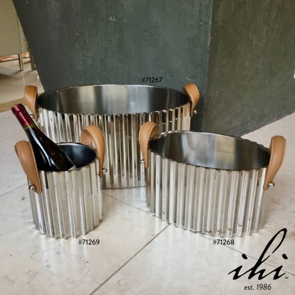 Hammered&Polished Stainless Steel Cocktail Shaker w/Strainer - Image 7