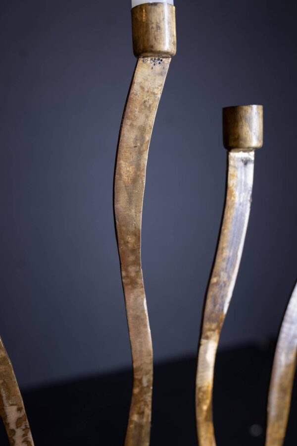 Candle Holder Med Old Brass - Image 9