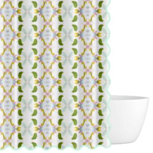 Dogwood Scalloped Shower Curtain