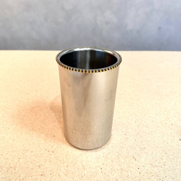 Gold Beaded Double-Wall SS Bottle Holder - Image 3