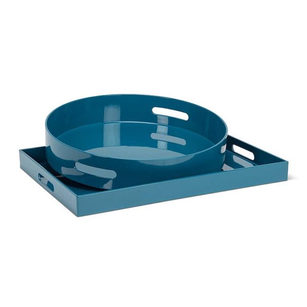 Glossy Rect Tray-Teal-14x19"L-1279 - Image 2