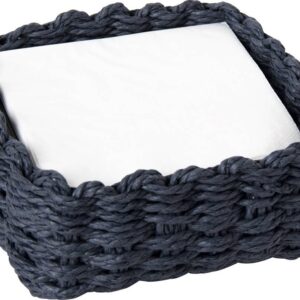 Paper Cocktail Napkin Paper Woven Caddy Paper Weave Drk Blue