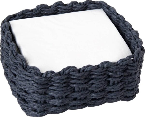 Paper Cocktail Napkin Paper Woven Caddy Paper Weave Drk Blue