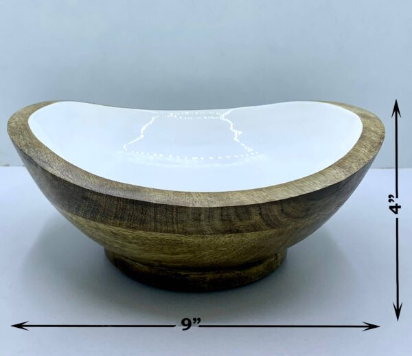 Gift Set - Mini Wooden Serving Bowl with 3 Dish Towels - Image 3