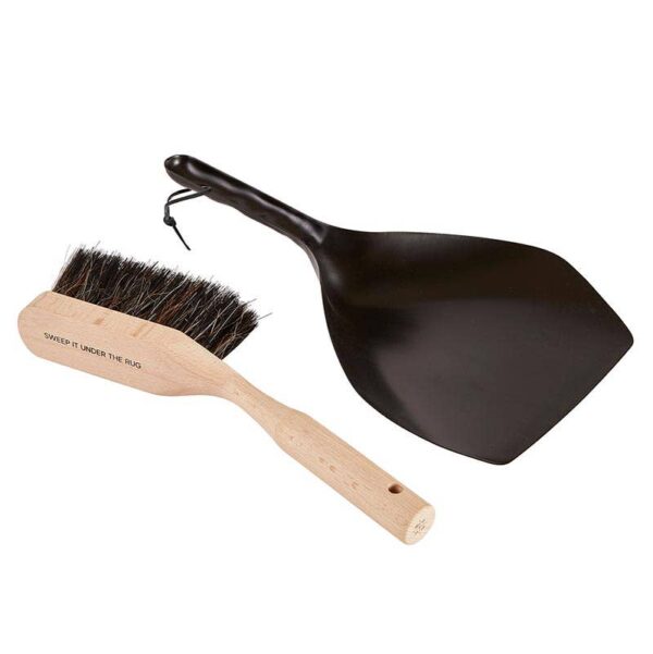 Metal + Wood Dust Pan Set - Sweep It Under The Rug - Image 3
