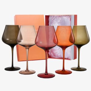 Colored Crystal Wine Glass, Large 20 OZ Glass