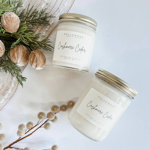CASHMERE CEDAR | HOLIDAY CANDLE | 100% SOY WAX | 8 OZ - Image 2