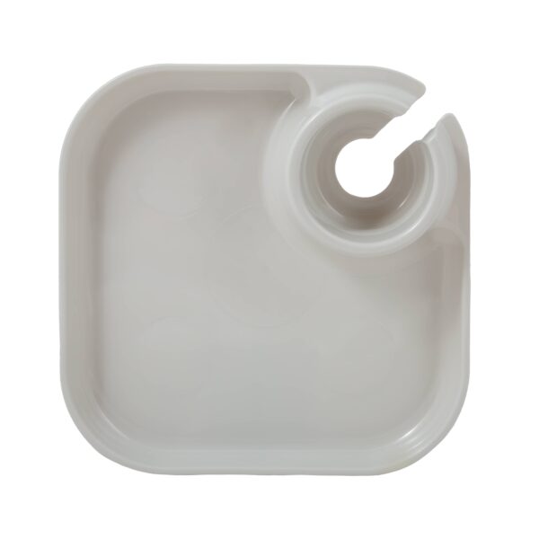 Reusable Party Plates w/ Stemware Holder - Set of 4 - White - Image 4