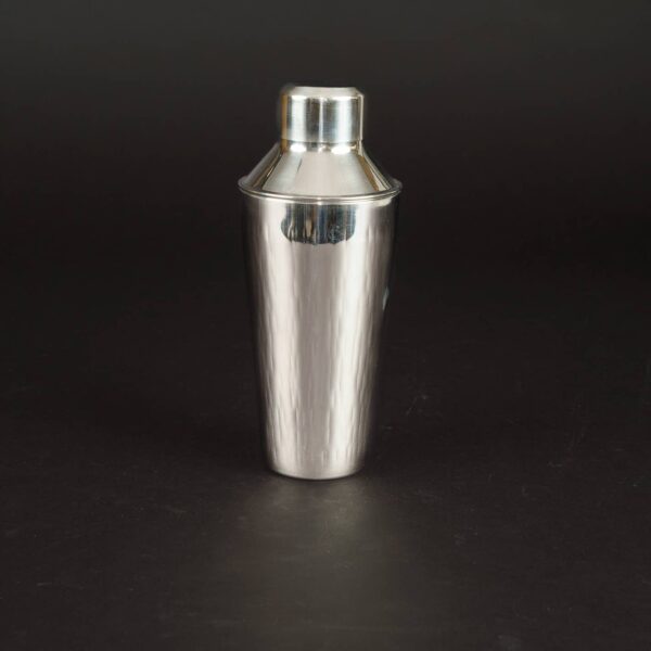 Hammered&Polished Stainless Steel Cocktail Shaker w/Strainer - Image 2