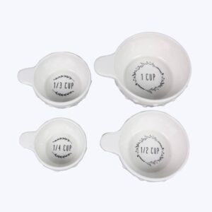 Cottage Core Ceramic Measuring  Cup, 4pcs/set  (SKU#: 21922)