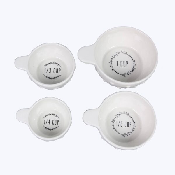 Cottage Core Ceramic Measuring  Cup, 4pcs/set  (SKU#: 21922)