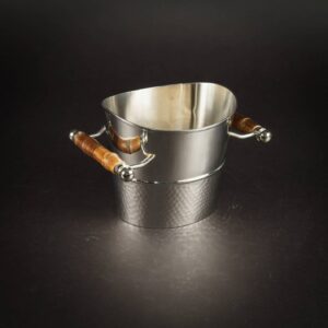 Classic SS Ice Bucket with Wood Handles