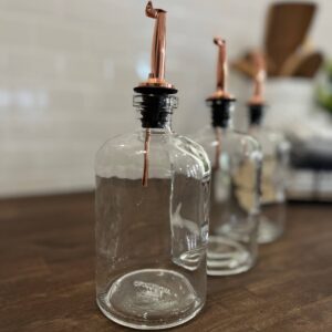 16-ounce Clear Apothecary Bottle with Weighted Pour Spout