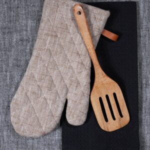 3Pc Baking Gift Set : Mitt/Waffle Towel/Spatula