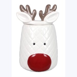 Ceramic Traditional Christmas Reindeer Goodie Jar