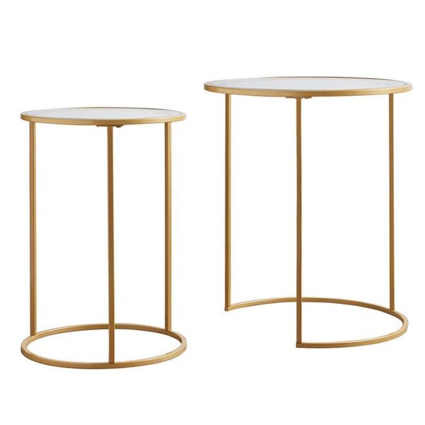 Glass Top Nested Tables - Set of 2 - Image 2