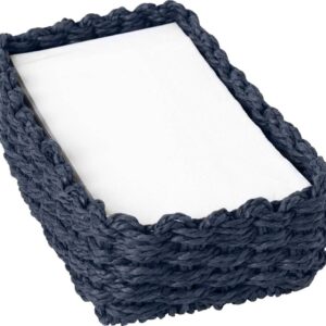 Guest Towel Paper Woven Caddy Paper Weave Dark Blue