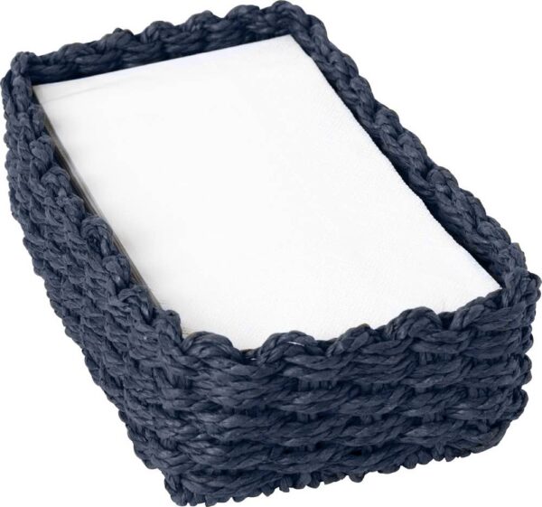 Guest Towel Paper Woven Caddy Paper Weave Dark Blue