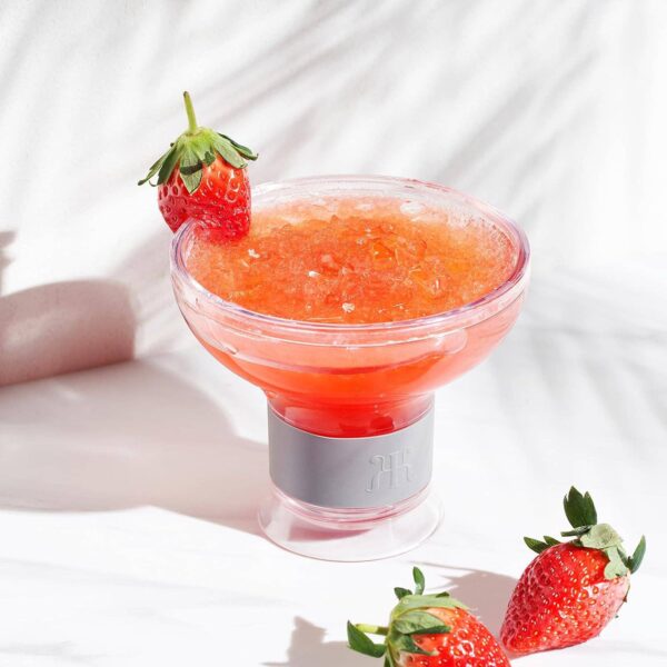 Set Of Four Frozen Margarita & Cocktail Chiller Glasses Set of 4, 12oz - Image 2