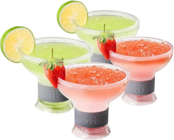Set Of Four Frozen Margarita & Cocktail Chiller Glasses Set of 4, 12oz - Image 4