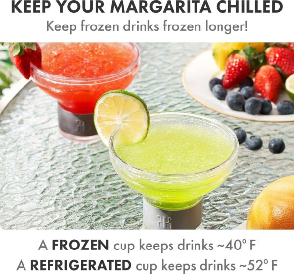 Set Of Four Frozen Margarita & Cocktail Chiller Glasses Set of 4, 12oz - Image 5
