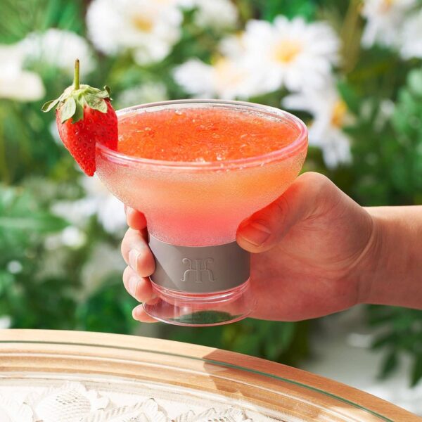 Set Of Four Frozen Margarita & Cocktail Chiller Glasses Set of 4, 12oz - Image 6
