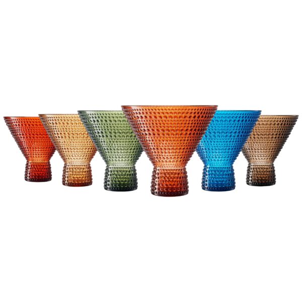 Set Of 2- Acrylic Unbreakable Hobnail Martini PlasticGlasss - Image 3