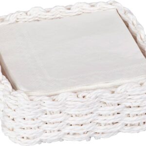 Paper Cocktail Napkin Paper Woven Caddy Paper Weave White