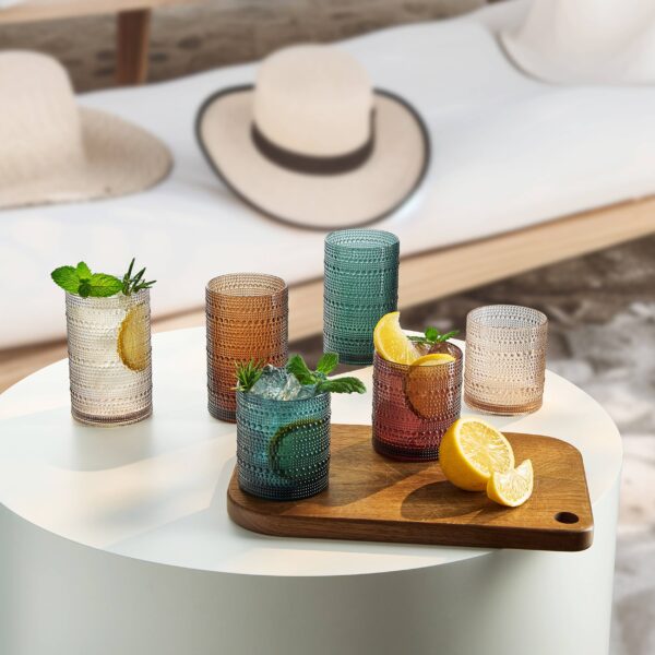 Set Of 6 Classic Acrylic Unbreakable Reusable Plastic Drinking Glass - Image 2